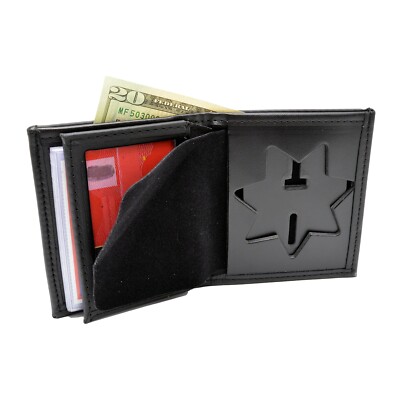 Perfect Fit 7 Point Star Badge Wallet Bifold Sheriff Corrections Police