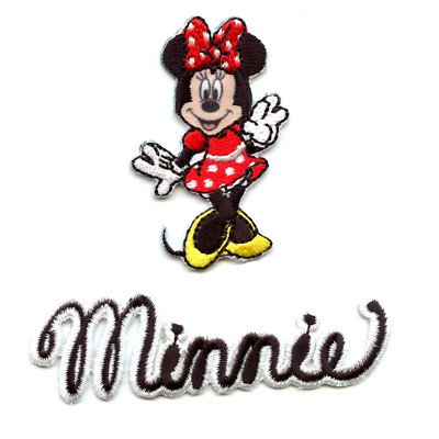 Disney Minnie Mouse With Script Iron on Embroidered Patch | eBay Australia