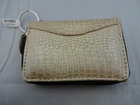 Beige Wallet Zip Around Credit Cards Id Key Ring Ladies Vinyl Alligator Look Beige Wallet Zip Around Credit Cards Id Key Ring Ladies Vinyl Alligator Look
