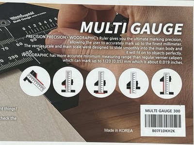 Woodraphic Multi Gauge 300   Precision Scriber & Layout Tool - Metric 300 mm