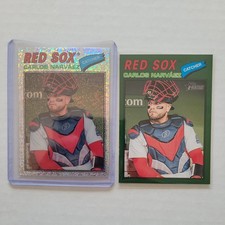 Carlos Narvaez 2026 Topps Heritage Green and Sparkle Borders SP #248 Red Sox 