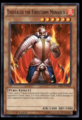 Thestalos the Firestorm Monarch Structure Deck Emperor of Darkness SR01-EN008 LP