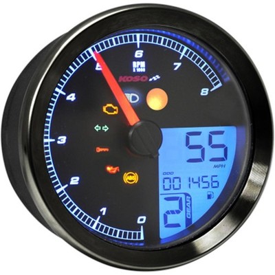 Koso North America TNT-B Multi-Function Meter w/Black Bezel - BA051310