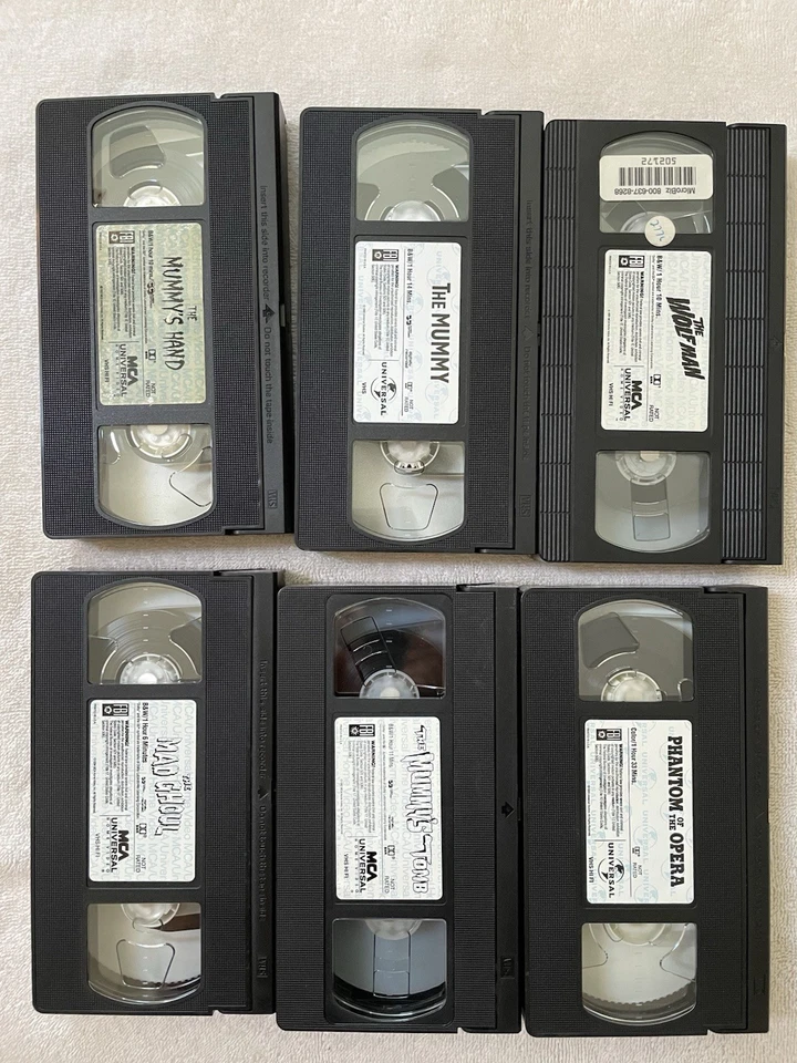 Lot of 6 Universal Monster VHS tapes Mummy Wolfman - Image 4 of 4