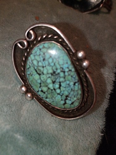 Turquoise sterling Silver Ring Native American Style Handmade Jewelry