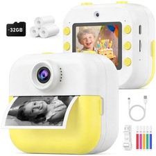 Instant Print for Christmas Birthday Gifts Age 5-12,Selfie Digital with 1080P...