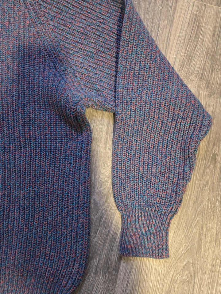 Suéter de pescador de cuello redondo tejido acanalado de algodón Lord & Taylor para hombre talla mediana de colección Foto 4 de 4