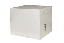 ARMADIO RACK 19" 9 UNITA'  GRIGIO PORTA IN FERRO ANTIVANDALISMO CON SERRATURA AN