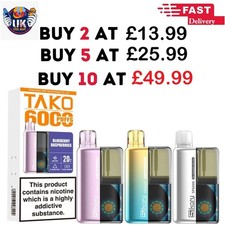 Sikary Tako SP6000 Recharge Vape Kit 6K Puffs 20mg - No Single, Minimum Buy 2pcs