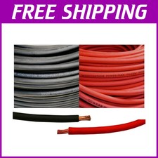 Flexible Pure Copper Cable Wire - 2 Gauge 25 Ft Black Red