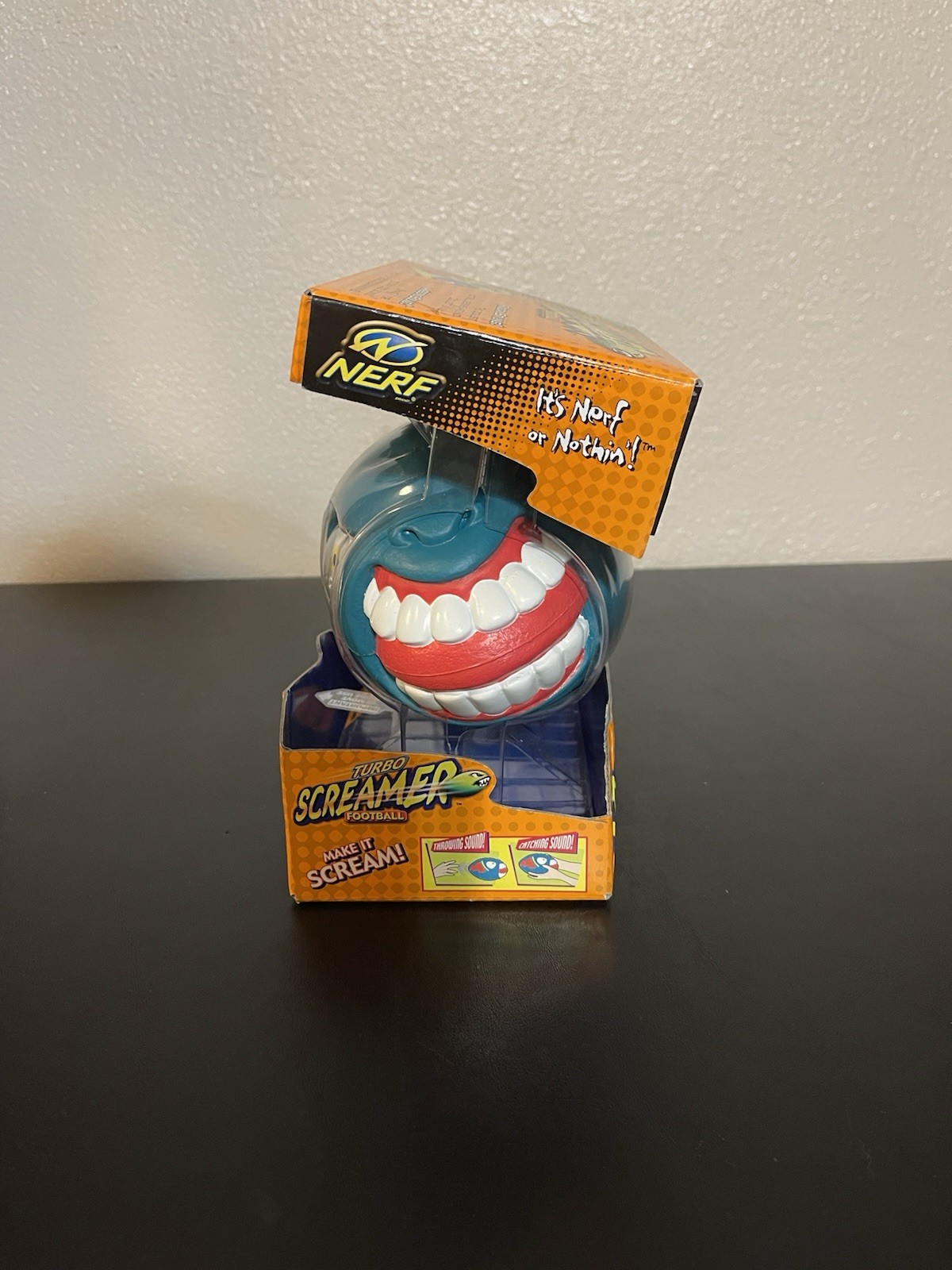 Nerf Turbo Screamer Football 2002 Hasbro Green Scream Madballs NiB
