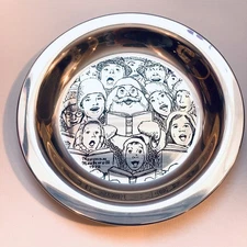 1972 Norman Rockwell Silver Plate CAROLERS Franklin Mint