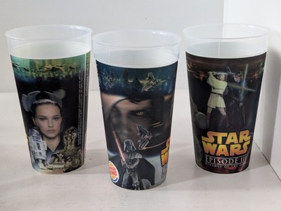 Star Wars Burger King Revenge of the Sith Episode III 2005 Collectors 3D-Cup Set