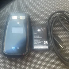 LG B470 Black Bluetooth Dual Display 1.3MP Single Camera Flip Cellular Phone