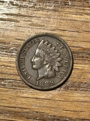 1889 Indian Head Penny Cent VF Very Fine to XF Extra Fine Condition -