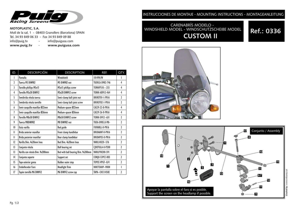 Parabrisas Puig Custom II Pantalla Transparente para Kawasaki Zephyr 750 (91-99) Foto 4 de 4