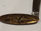 Flying Falcon Brass Nude Lady Lying Down Figural Knife - Metal/Brass Handles... — photo 4
