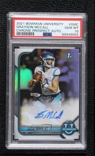 2021 Bowman U Chrome Prospect Grayson McCall #BCPA-GMC PSA 10 GEM MT Auto 0cc8