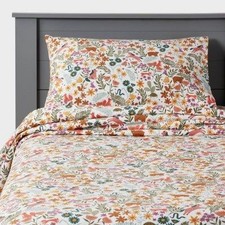 Kids' Forest Animal  Floral Sheet Set Full Size - Pillowfort  