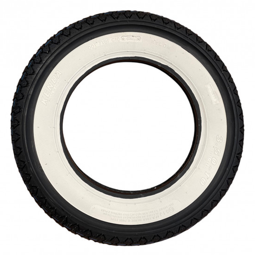 Copertone Unilli 3.00-10 Con Fascia Bianca UN-7101 Per Vespa 50 Special, Primavera, ET3 E Altri Modelli, 4 PR, Omologato E4