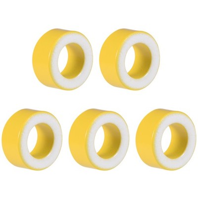 5pcs 12 x 20.5 x 9.8mm Iron Powder Ferrite Core, Toroidal Core, Yellow