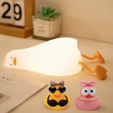 Night Light,Cute White Elephant Gifts,Existential Crisis Duck Lying Flat Duck