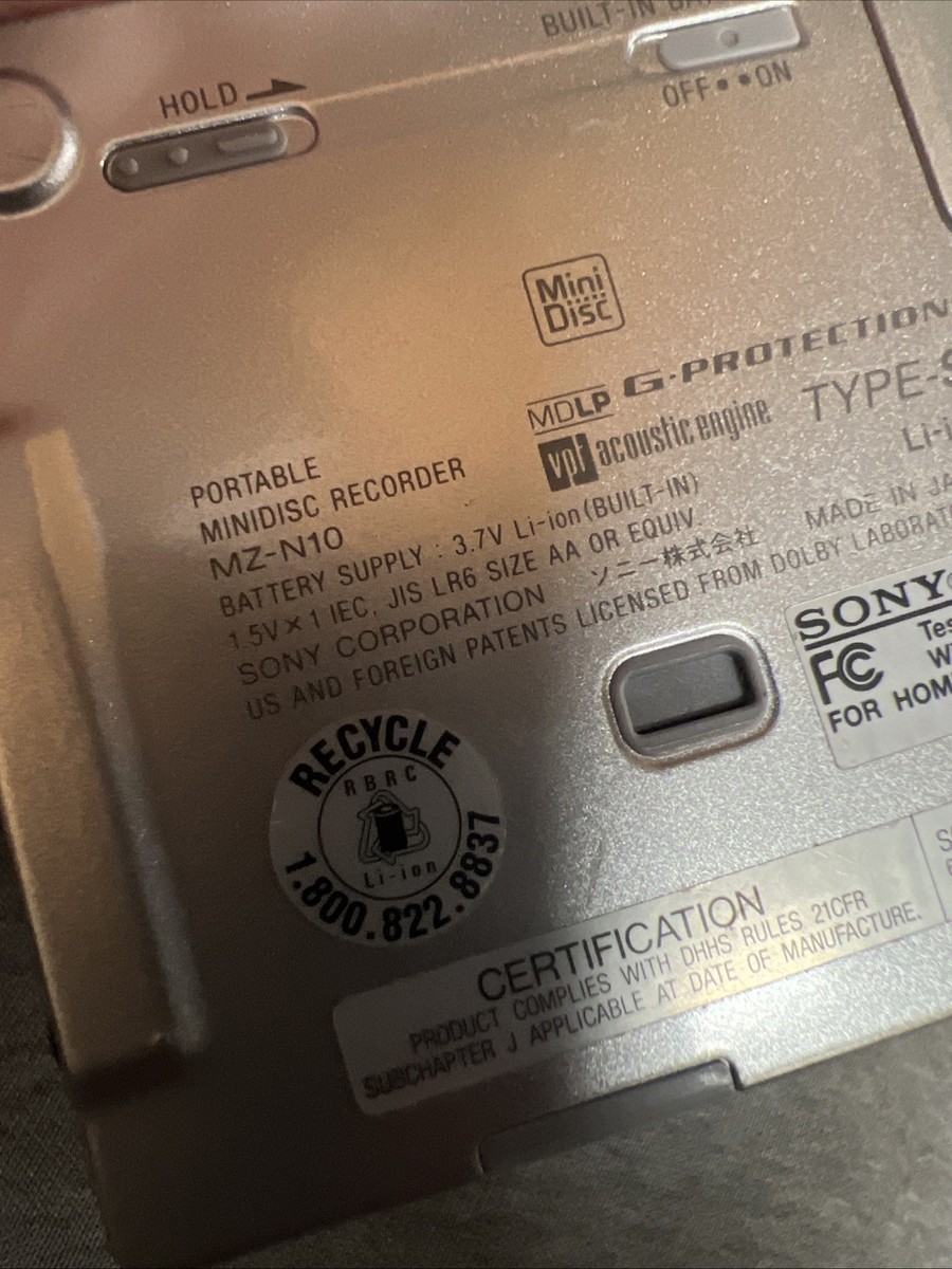 Sony Net MD MZ-N10 Personal MiniDisc Player for sale online | eBay