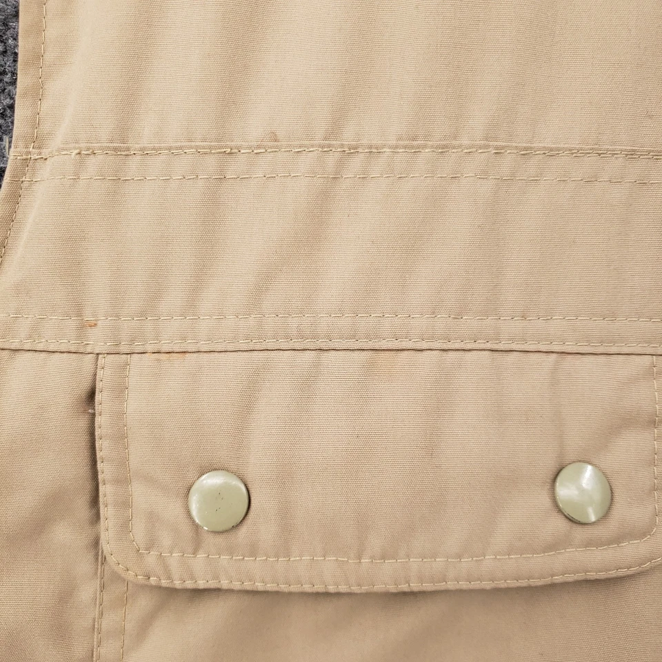 VINTAGE Sears Fieldmaster Vest Mens XL Tall Beige Down Puffer Hunting Outdoor - Image 4 of 4