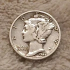 1944 Mercury Dime Silver 10C Denver Mint Winged Liberty Head Coin