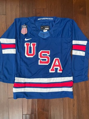 Blank no name  Team USA  hockey jersey blue  2026 Milan Olympic Men's size
