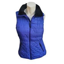 Gilet Champion Medium donna blu royal full zip imbottito foderato pile trapuntato