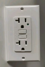 Lot of 2 - GFCI Outlet 20Amp, Non-Tamper Resistant, White with LED Indicator