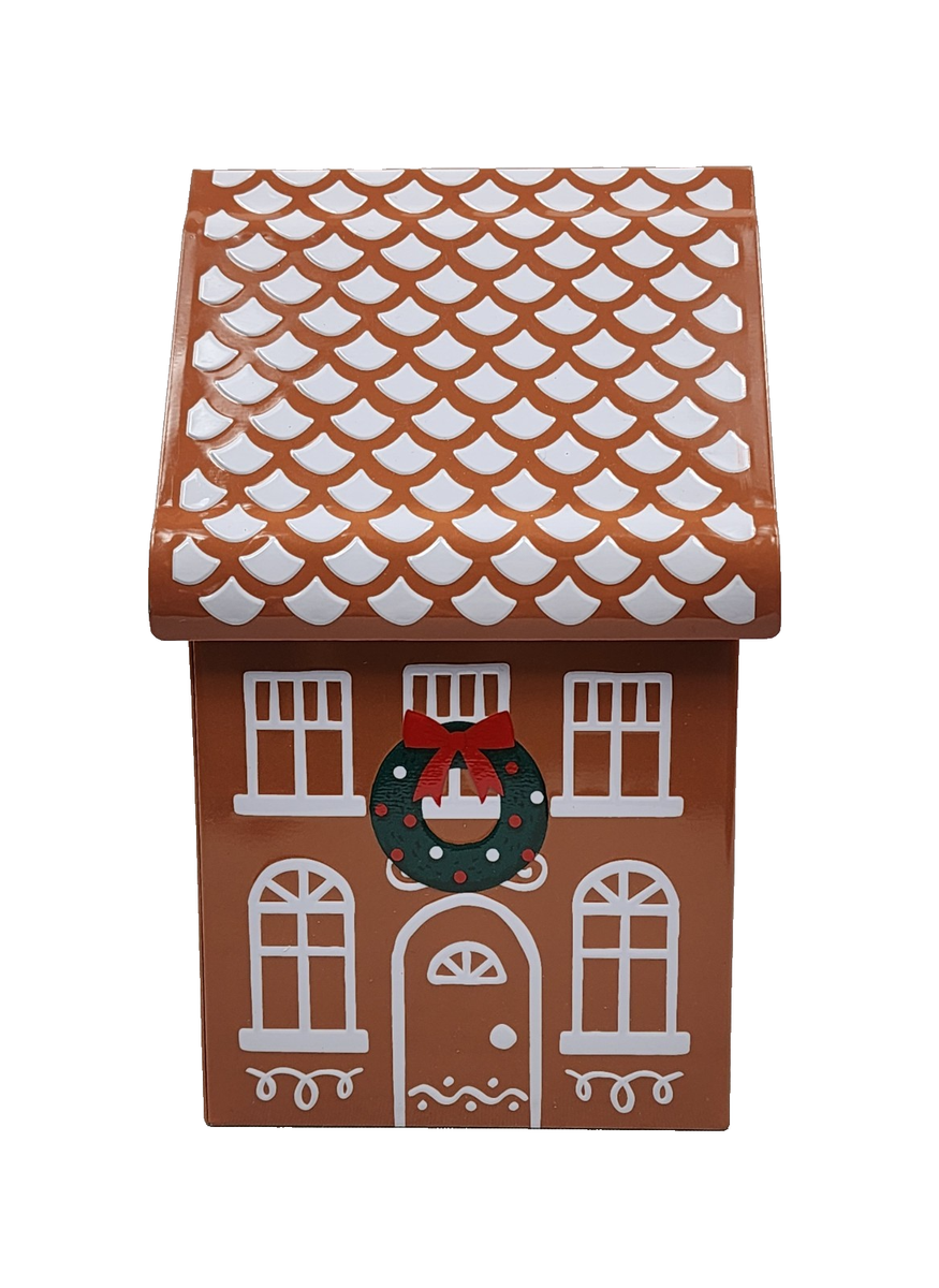 2025 Target Bullseye Playground Tin Gingerbread House Storage