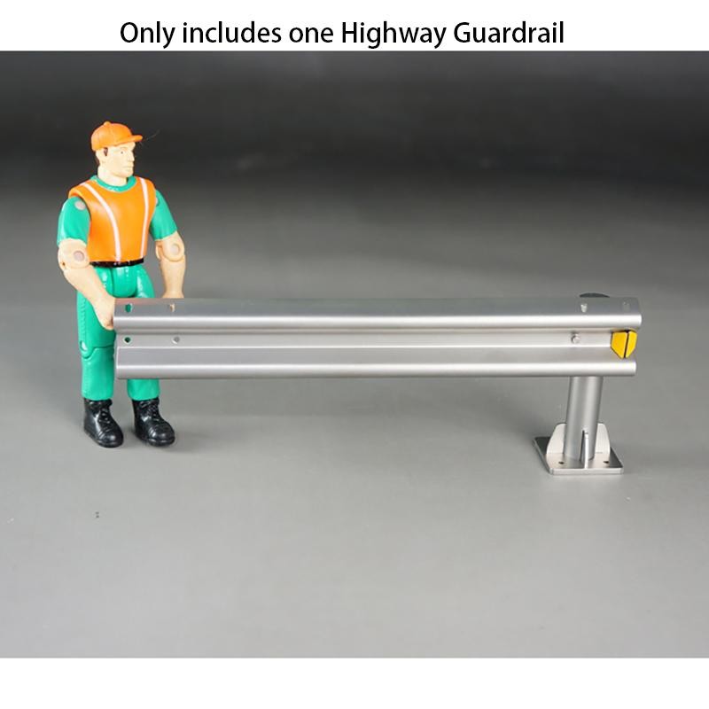 Metal Road Barrier Highway Fence Guardrail for 1/14 RC Car Off-road Truck Model
