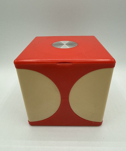 Vtg Vanity Make-Up Cube Box Space-Age Retro Mod Pop Art Mirror MCM READ DESCRIPT
