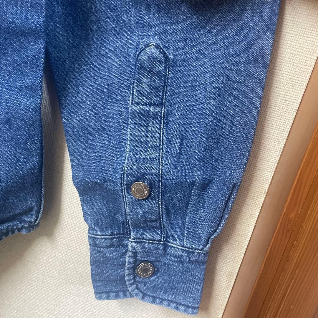 80s Polo Country Ralph Lauren Vintage Denim Work Shirt Boys XL F/S image 6