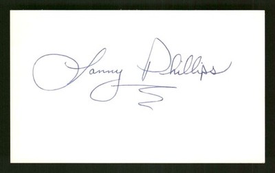 3x5 index card Lanny Phillips signed autograph Bristol Red Sox  SDF BXCP64