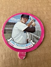 YAZ w/TAB 1973 TOPPS CANDY LID GUM TOPPER CARL YASTRZEMSKI-HOF TOUGH ISSUE TPHLC