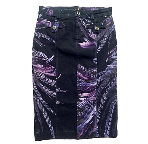 Just Cavalli Denim Midi Pencil Skirt Size IT 42