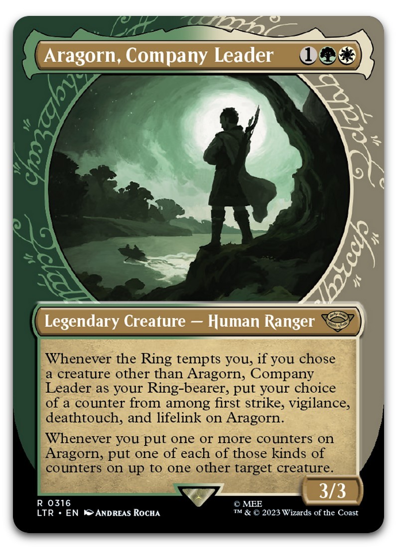 Aragorn, Company Leader (Showcase) #316 (NM) Lord of the Rings LTR Magic MTG