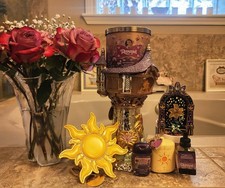 BBW Disney Rapunzel SOLD OUT 7PC Tower Candle & Holder & Accessories Set NIB HTF