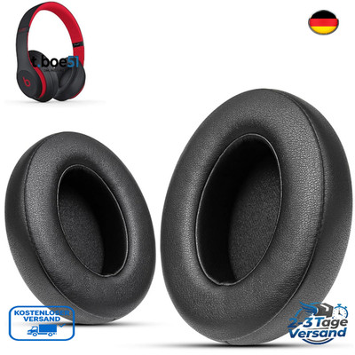Krone Kalpasmos Beats Studio 3 Ersatz-Ohrpolster Schwarz Protein-Leder Memory