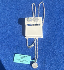925 Sterling Silver 8 in Cuban  0.25ctw VVS R...