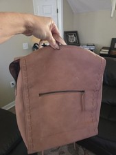 Backpack Beige, Soft Leather , 15 Inch Tall E...