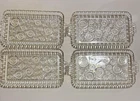 Vintage Anchor Hocking Colonial Lady Snack Tray Set of 4, 10" 1950s