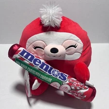 Zuru Snackles Amy Sloth 14" Plush Holding Mentos Candy Cane