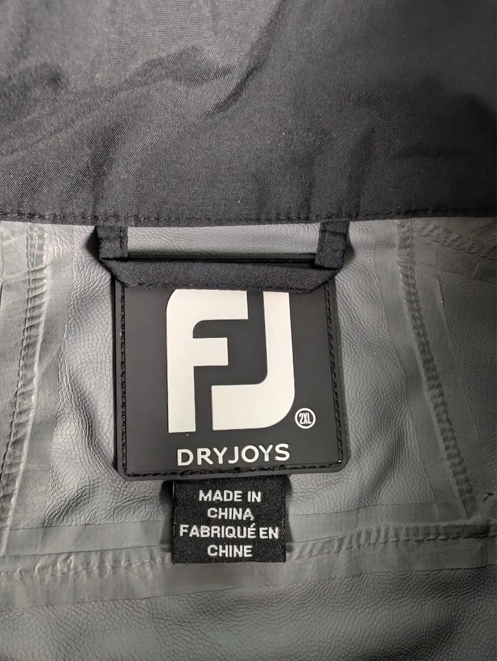 Chaqueta FootJoy Dry Joys Cremallera Completa Para Hombres 2XL Negra Mangas con Cremallera Golf Rendimiento Foto 3 de 4