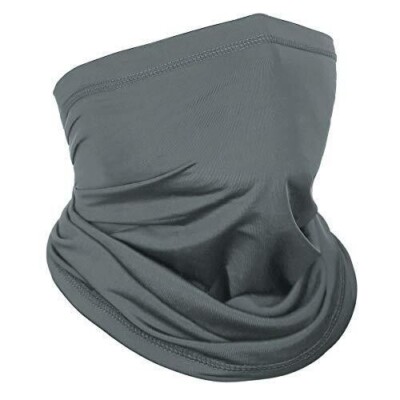 Boomer Naturals Unisex Solid Gray Scale Neck & Face Gaiter Size S/M 9'' W x 14'' H