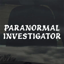 Paranormal Investigator Custom Vinyl Sticker Decal Ghost Hunter Haunted Demon