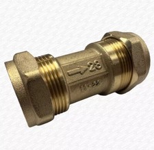 28mm Single Check Valve Brass Non Return Valve Compression